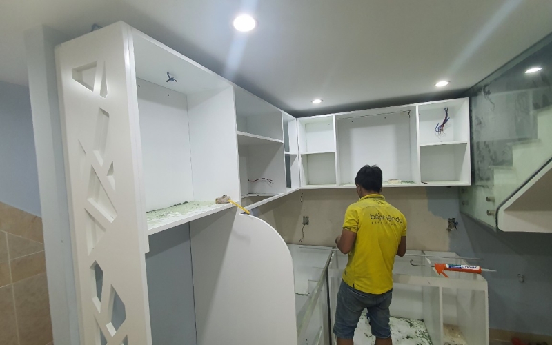 Thi Công Tủ Bếp Nhà Anh Trung Q10