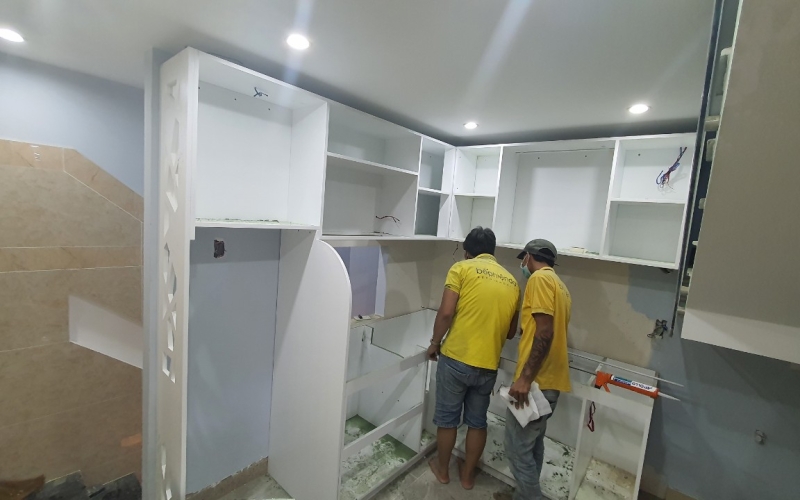 Thi Công Tủ Bếp Nhà Anh Trung Q10