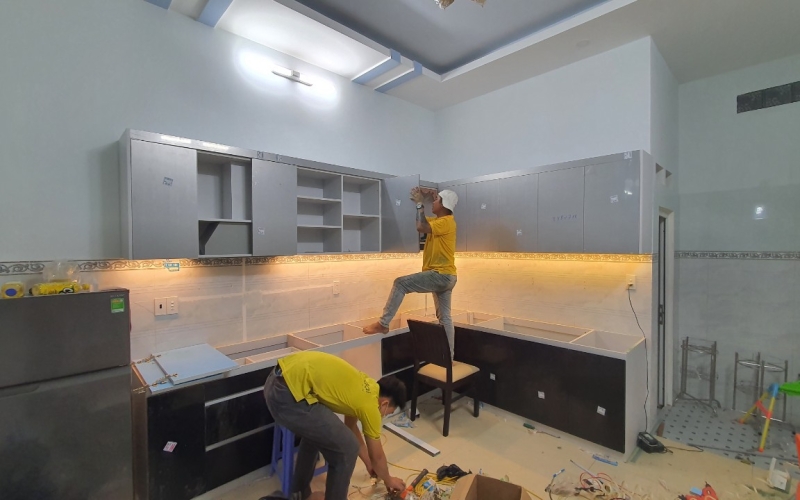  Thi Công Tủ Bếp Nhà Anh Lộc – Hóc Môn