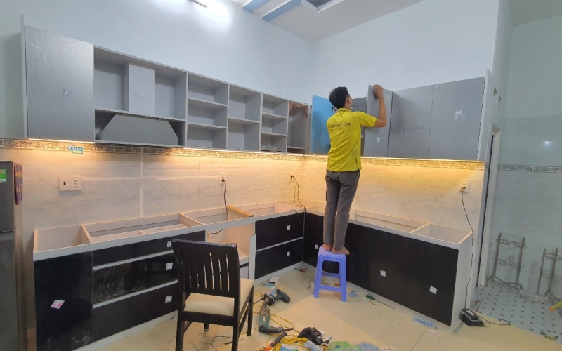  Thi Công Tủ Bếp Nhà Anh Lộc – Hóc Môn