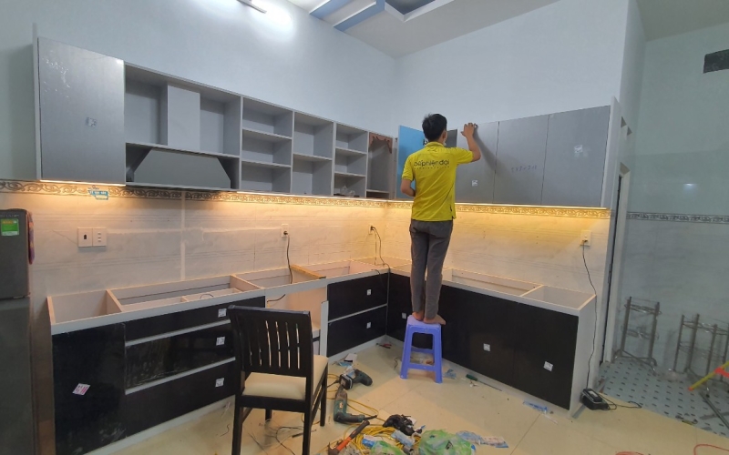  Thi Công Tủ Bếp Nhà Anh Lộc – Hóc Môn