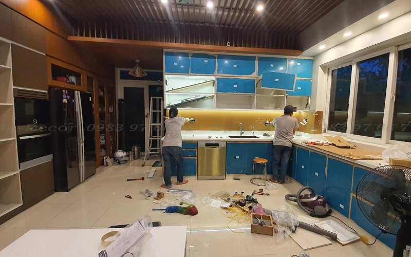 THI CÔNG BẾP BIỆT THỰ ANH QUANG - THỦ ĐỨC