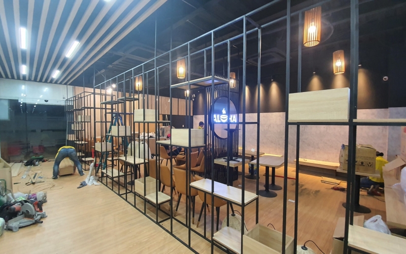 THI CÔNG NỘI THẤT COFFE SHOP ALOHA - TÂN BÌNH